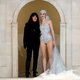 French fashion studio director Virginie Viard, left, poses with a model during the Chanel Spring/Summer 2019 Haute Couture fashion collection presented in Paris, Tuesday Jan. 22, 2019. (AP Photo/Christophe Ena)
